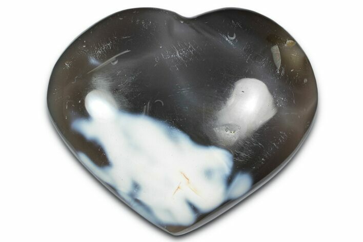 Wide Orca Agate Heart - Madagascar #344033